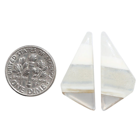 Banded Onyx Pair 11.6x27.2x4.7 mm Fancy Shape Polished Gemstone LS143-07674