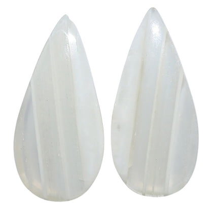 Banded Onyx Pair 13.25x28x4.3 mm Pear Shape Polished Gemstone LS143-07676