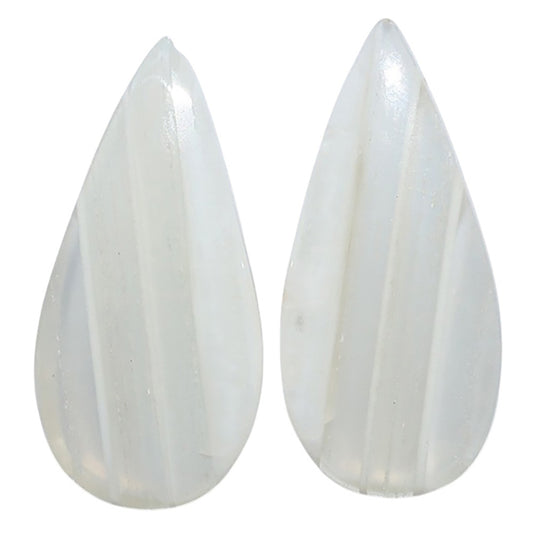 Banded Onyx Pair 13.25x28x4.3 mm Pear Shape Polished Gemstone LS143-07676
