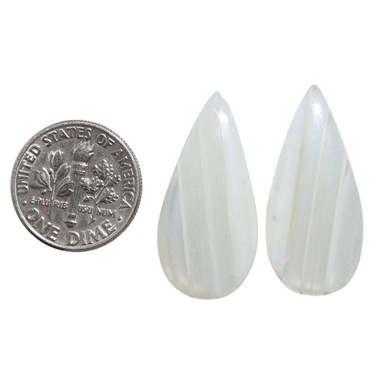Banded Onyx Pair 13.25x28x4.3 mm Pear Shape Polished Gemstone LS143-07676