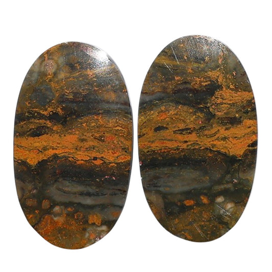 Eclipse Pair 13.4x23.2x3.7 mm Oval Shape Polished Gemstone LS144-07713