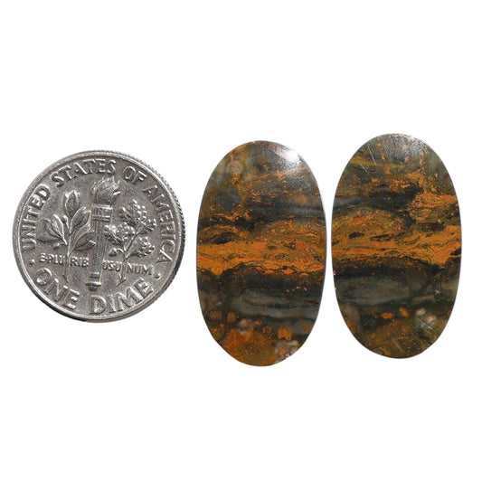 Eclipse Pair 13.4x23.2x3.7 mm Oval Shape Polished Gemstone LS144-07713