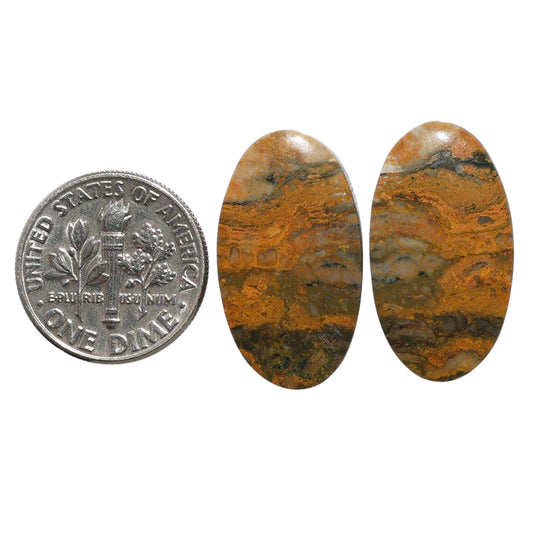 Eclipse Pair 13.25x23.9x4.2 mm Oval Shape Polished Gemstone LS144-07715