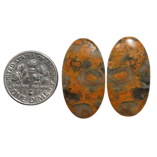 Eclipse Pair 14x26x4 mm Oval Shape Polished Gemstone LS144-07717