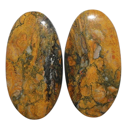 Eclipse Pair 13.2x25x4 mm Oval Shape Polished Gemstone LS144-07719