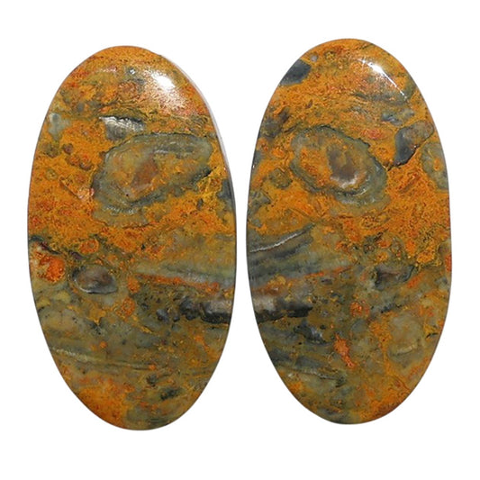 Eclipse Pair 14.4x26.8x4 mm Oval Shape Polished Gemstone LS144-07721