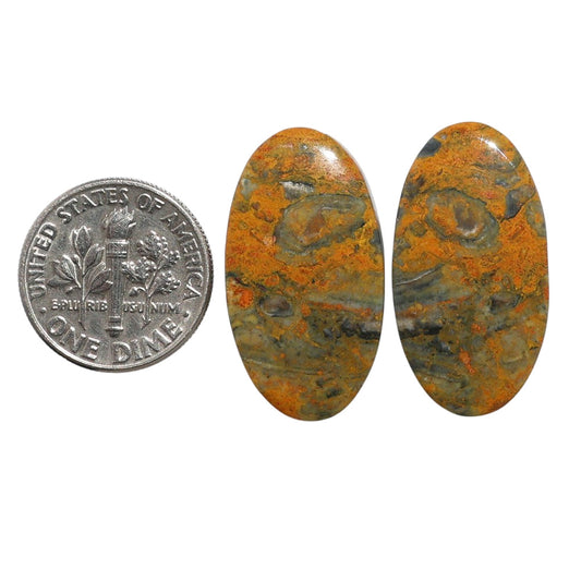 Eclipse Pair 14.4x26.8x4 mm Oval Shape Polished Gemstone LS144-07721