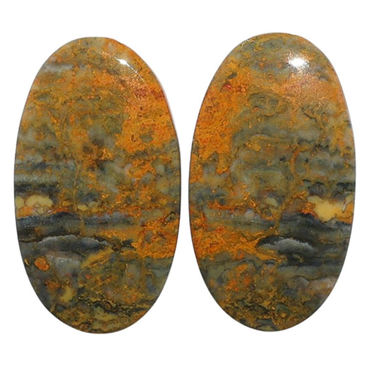 Eclipse Pair 13.2x23.6x3.5 mm Oval Shape Polished Gemstone LS144-07722