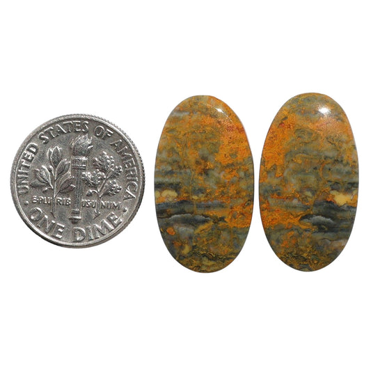 Eclipse Pair 13.2x23.6x3.5 mm Oval Shape Polished Gemstone LS144-07722