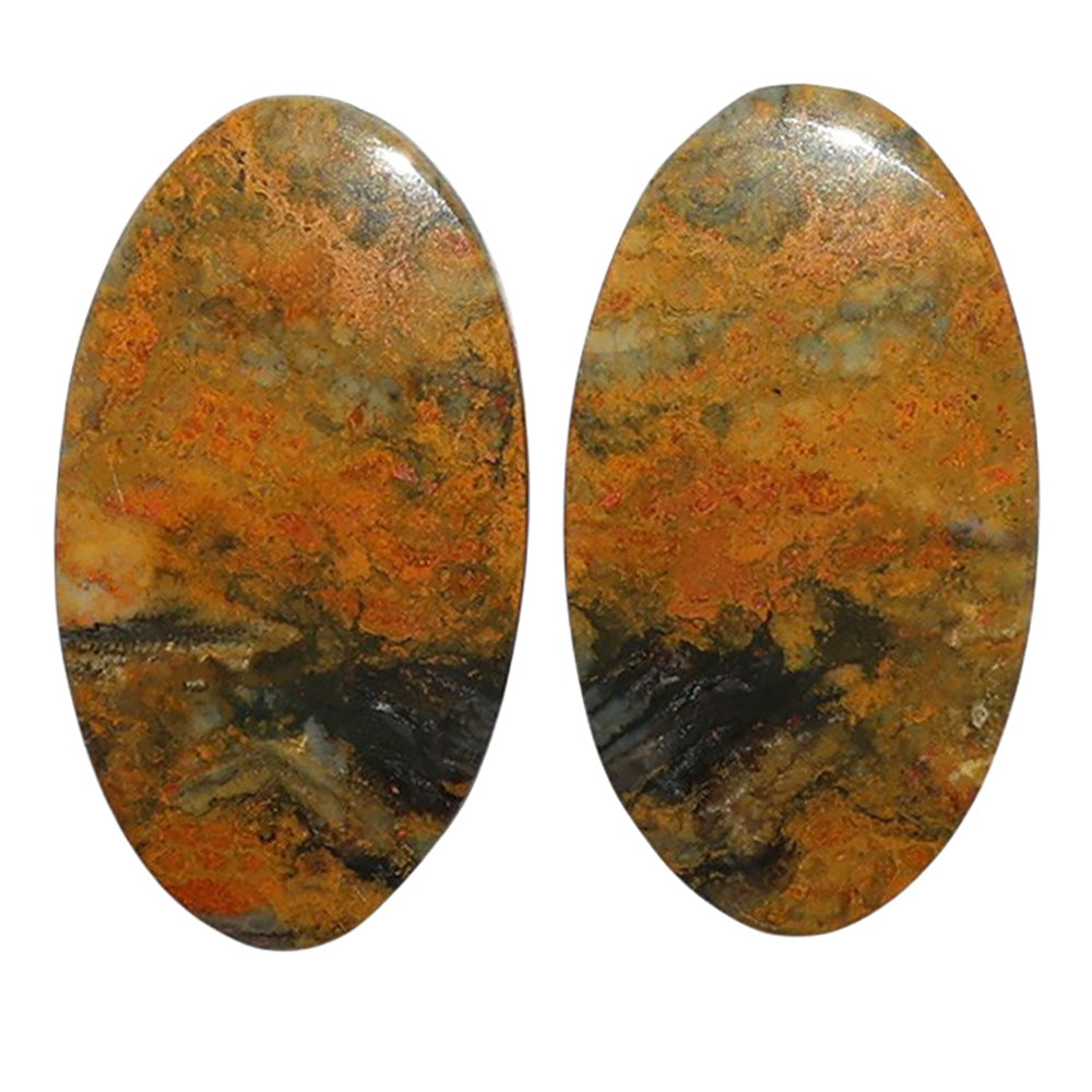 Eclipse Pair 14.5x26x3.8 mm Oval Shape Polished Gemstone LS144-07725