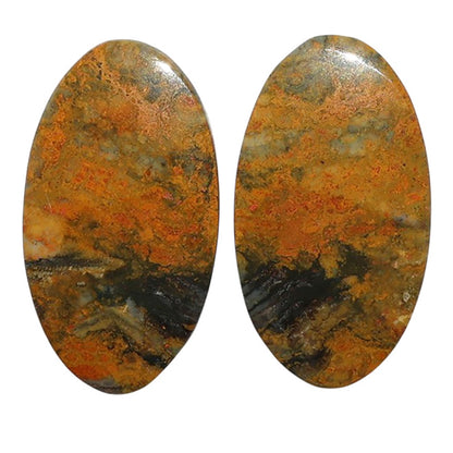 Eclipse Pair 14.5x26x3.8 mm Oval Shape Polished Gemstone LS144-07725