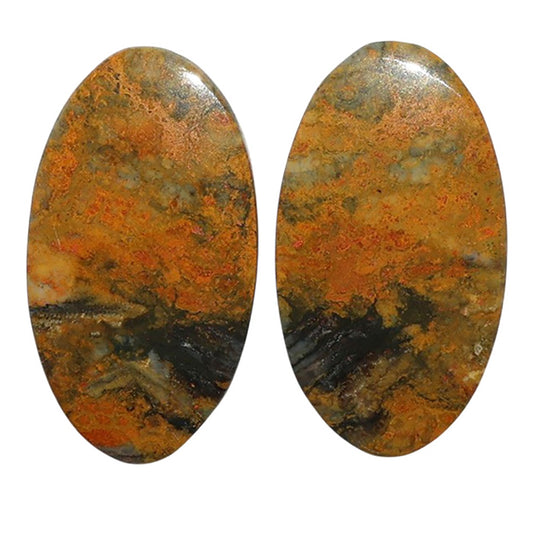 Eclipse Pair 14.5x26x3.8 mm Oval Shape Polished Gemstone LS144-07725