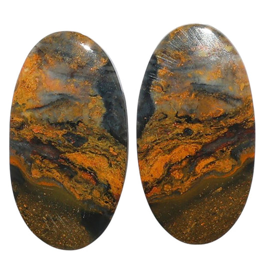 Eclipse Pair 14x25.6x4 mm Oval Shape Polished Gemstone LS144-07727