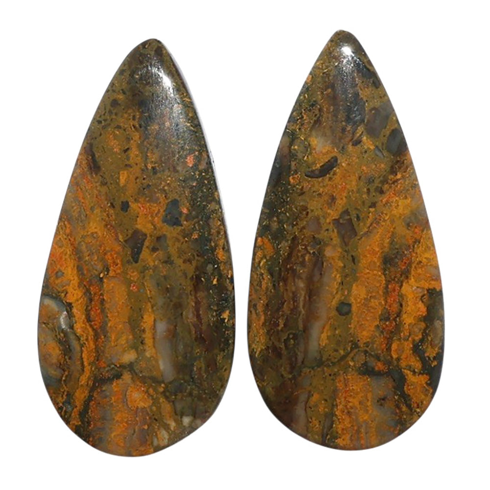 Eclipse Pair 14x29.3x4.5 mm Pear Shape Polished Gemstone LS144-07728