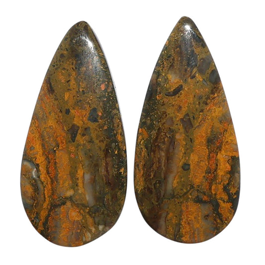 Eclipse Pair 14x29.3x4.5 mm Pear Shape Polished Gemstone LS144-07728