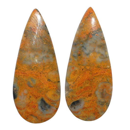 Eclipse Pair 11.2x27x4 mm Pear Shape Polished Gemstone LS144-07733