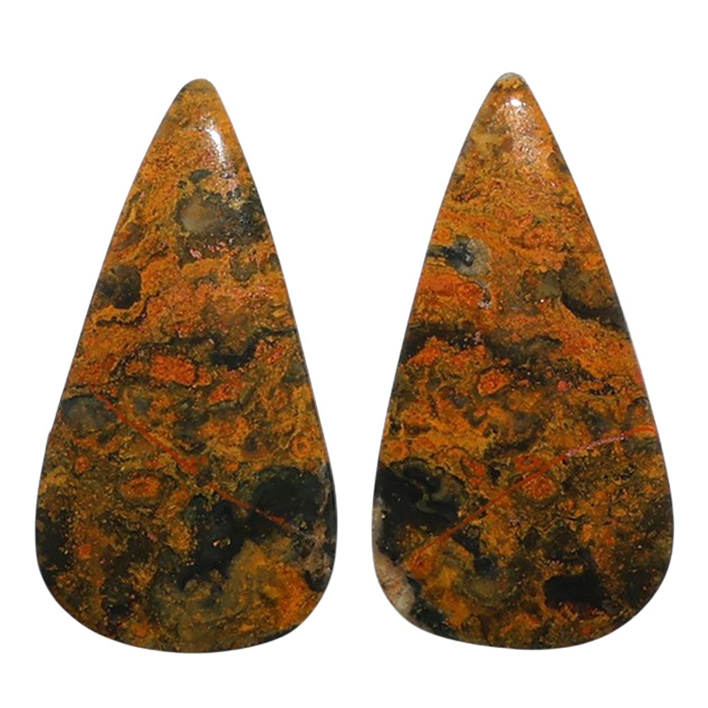 Eclipse Pair 14x26.15x3.5 mm Pear Shape Polished Gemstone LS144-07735