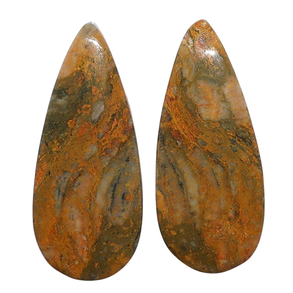 Eclipse Pair 11.7x27.4x4.3 mm Pear Shape Polished Gemstone LS144-07736