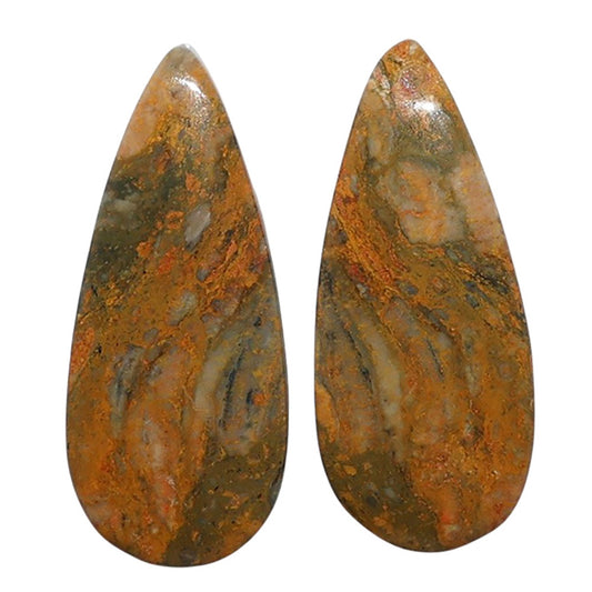 Eclipse Pair 11.7x27.4x4.3 mm Pear Shape Polished Gemstone LS144-07736