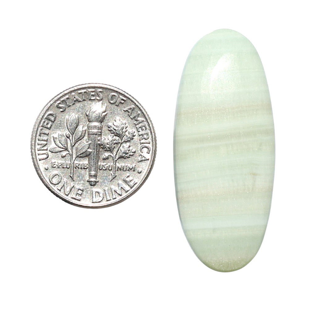 Saturn Chalcedony 14.4x34.3x4 mm Oval Shape Polished Gemstone LS145-08526