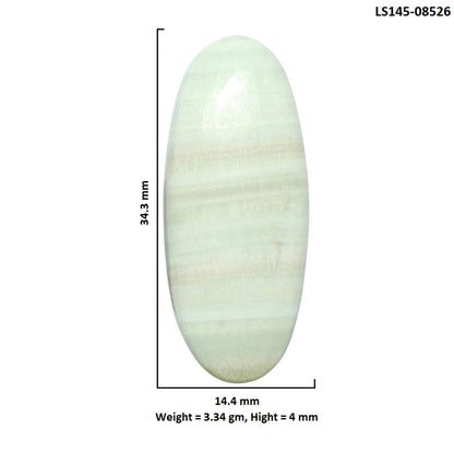 Saturn Chalcedony 14.4x34.3x4 mm Oval Shape Polished Gemstone LS145-08526