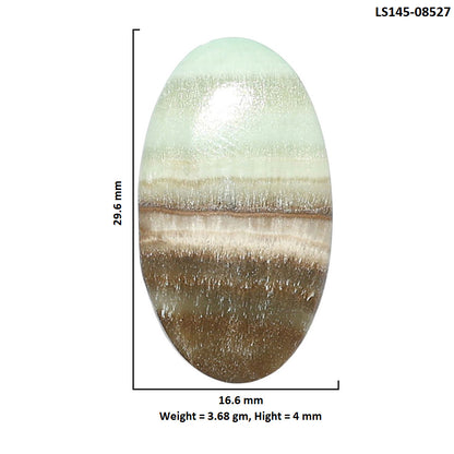 Saturn Chalcedony 16.6x29.6x4 mm Oval Shape Polished Gemstone LS145-08527