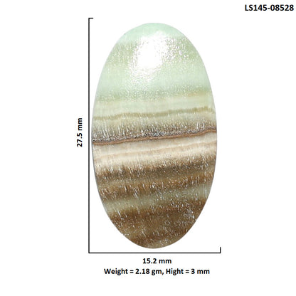 Saturn Chalcedony 15.2x27.5x3 mm Oval Shape Polished Gemstone LS145-08528