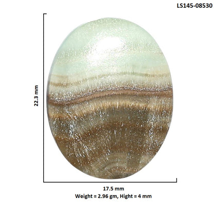 Saturn Chalcedony 17.5x22.3x4 mm Oval Shape Polished Gemstone LS145-08530