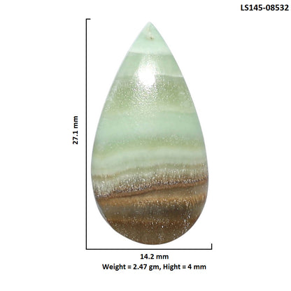 Saturn Chalcedony 14.2x27.1x4 mm Pear Shape Polished Gemstone LS145-08532