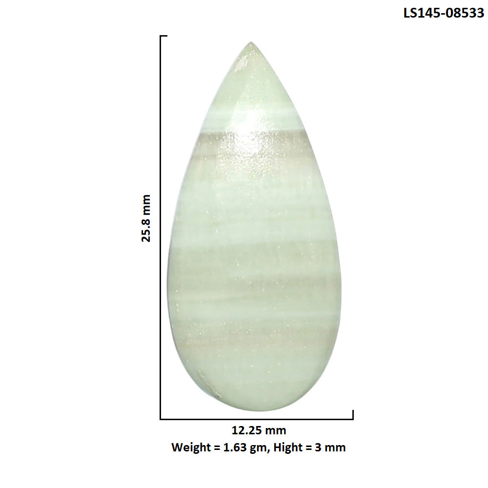 Saturn Chalcedony 12.25x25.8x3 mm Pear Shape Polished Gemstone LS145-08533