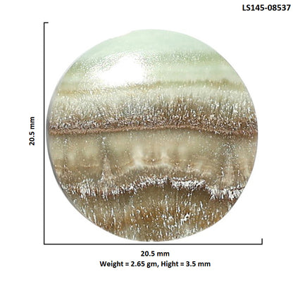 Saturn Chalcedony 20.5x20.5x3.5 mm Oval Shape Polished Gemstone LS145-08537