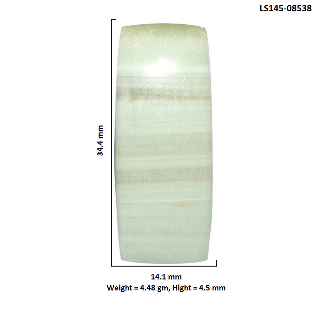 Saturn Chalcedony 14.1x34.4x4.5 mm Baguette Shape Polished Gemstone LS145-08538