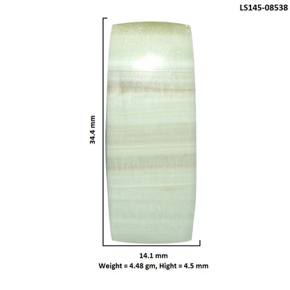 Saturn Chalcedony 14.1x34.4x4.5 mm Baguette Shape Polished Gemstone LS145-08538