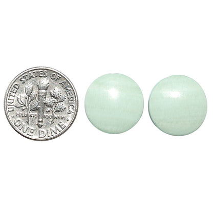 Saturn Chalcedony Pair 14.2x14.2x4.3 mm Round Shape Polished Gemstone LS145-08543