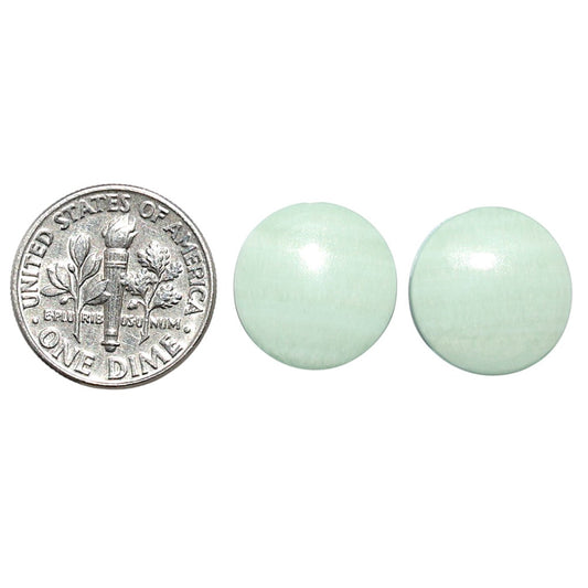 Saturn Chalcedony Pair 14.2x14.2x4.3 mm Round Shape Polished Gemstone LS145-08543