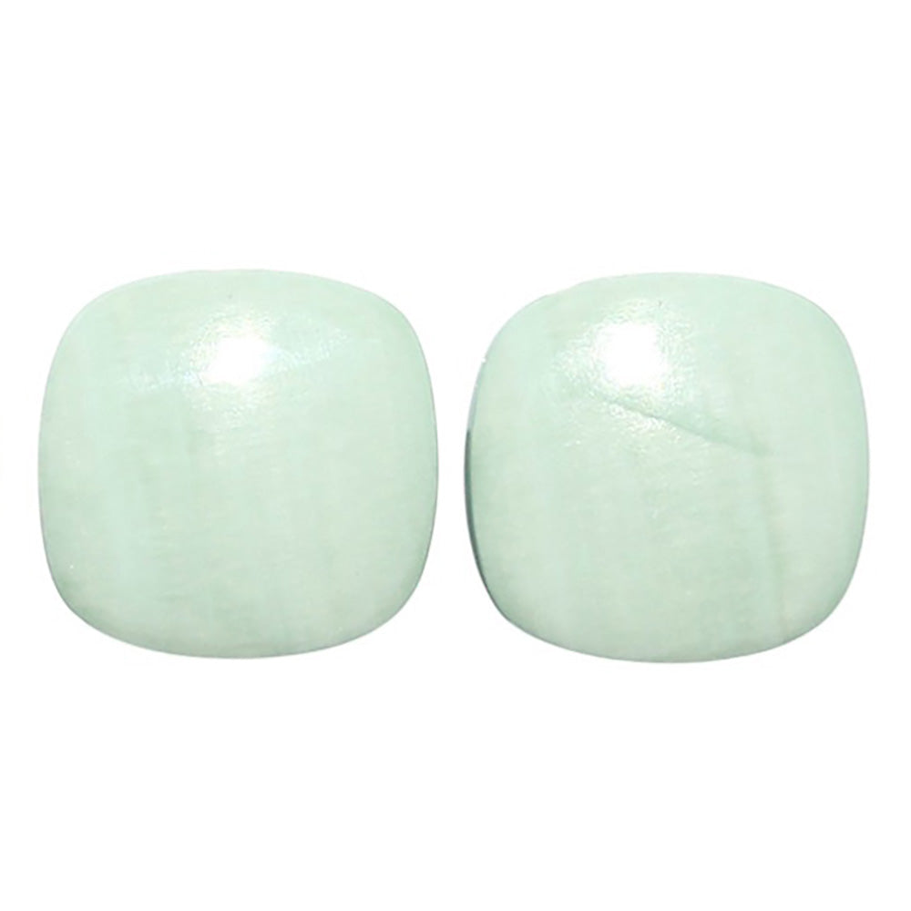 Saturn Chalcedony Pair 14.6x14.6x3.7 mm Cushion Shape Polished Gemstone LS145-08544