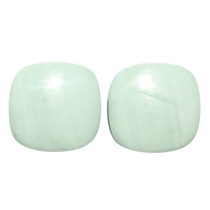 Saturn Chalcedony Pair 14.6x14.6x3.7 mm Cushion Shape Polished Gemstone LS145-08544