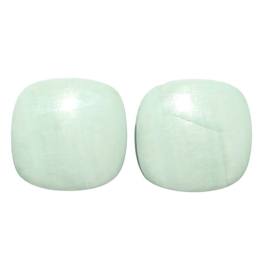 Saturn Chalcedony Pair 14.6x14.6x3.7 mm Cushion Shape Polished Gemstone LS145-08544