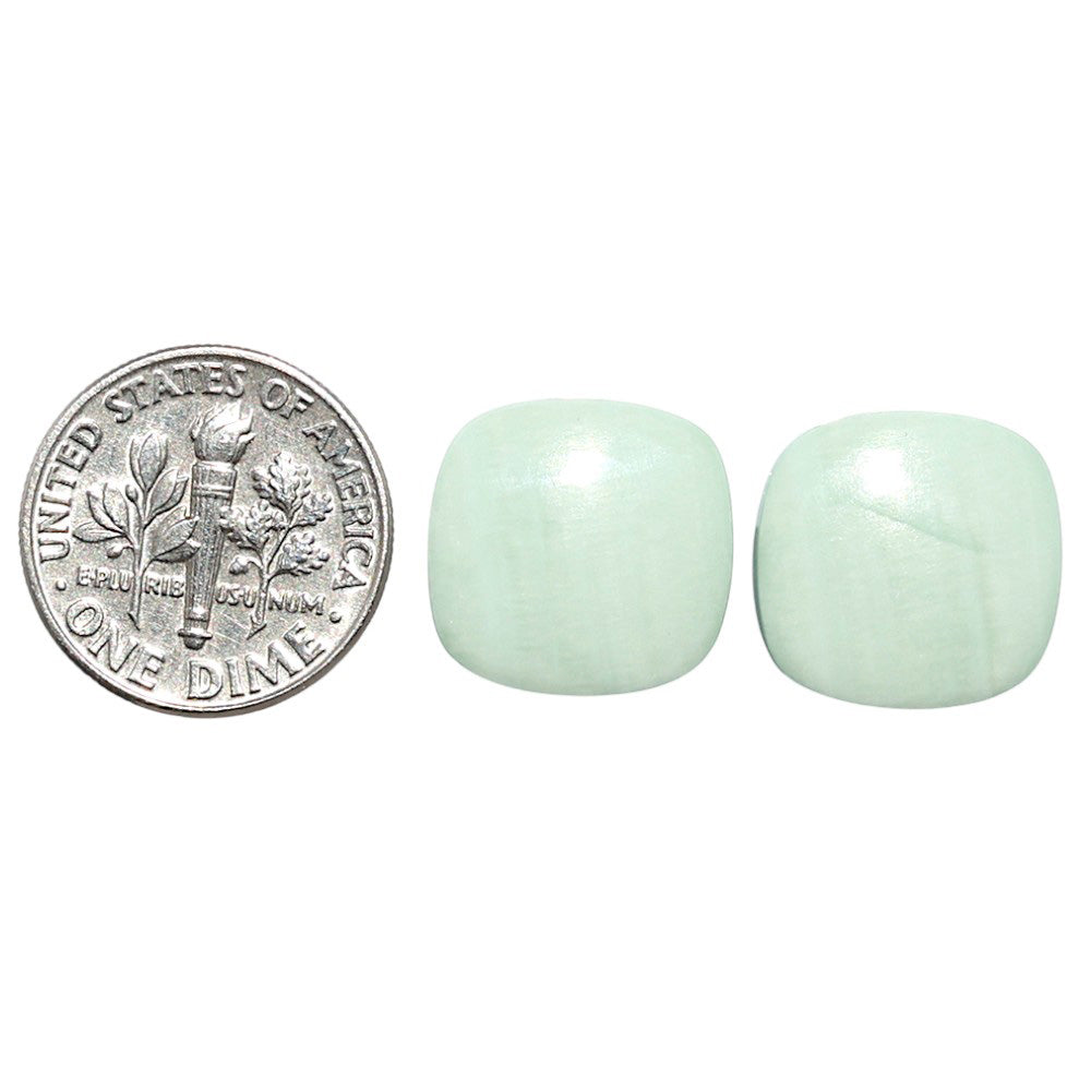 Saturn Chalcedony Pair 14.6x14.6x3.7 mm Cushion Shape Polished Gemstone LS145-08544