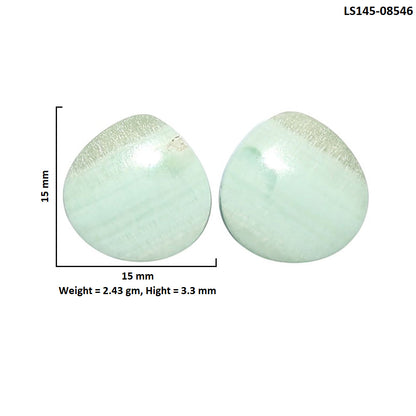 Saturn Chalcedony Pair 15x15x3.3 mm Heart Shape Polished Gemstone LS145-08546