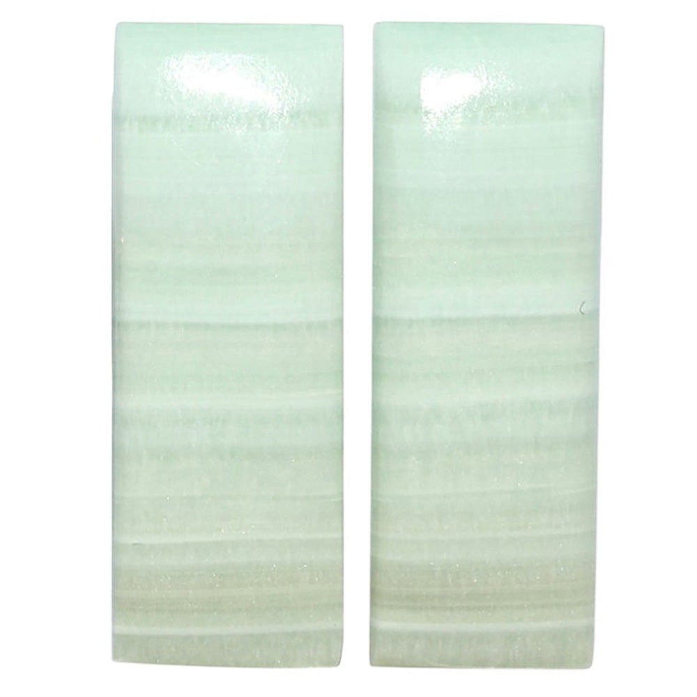 Saturn Chalcedony Pair 11.4x31.8x3.5 mm Baguette Shape Polished Gemstone LS145-08547