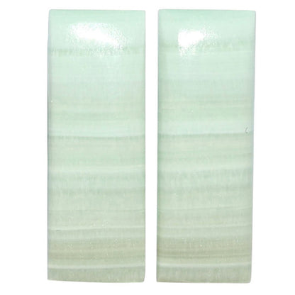 Saturn Chalcedony Pair 11.4x31.8x3.5 mm Baguette Shape Polished Gemstone LS145-08547
