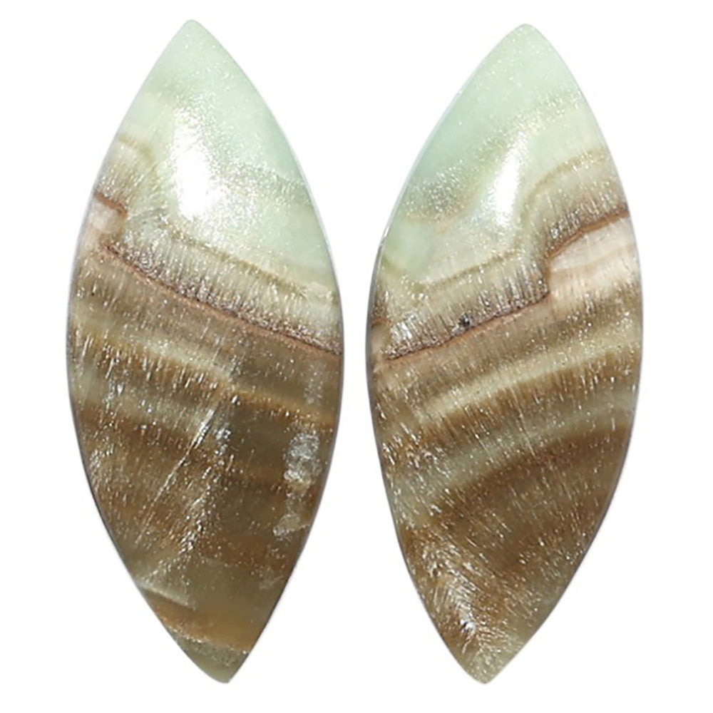 Saturn Chalcedony Pair 12.1x28.7x3.5 mm Marquise Shape Polished Gemstone LS145-08548
