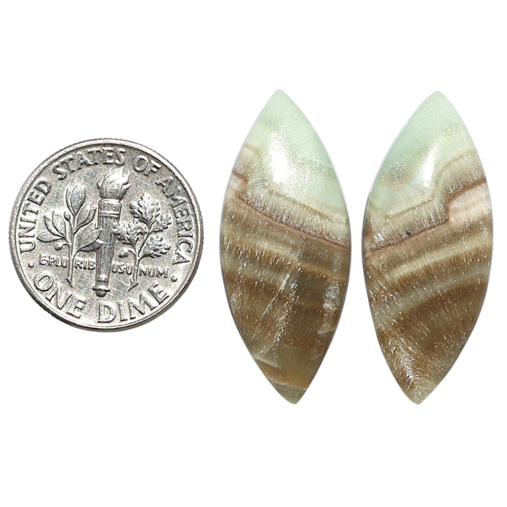 Saturn Chalcedony Pair 12.1x28.7x3.5 mm Marquise Shape Polished Gemstone LS145-08548