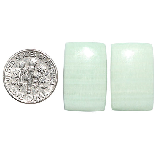 Saturn Chalcedony Pair 14.1x22.3x3.5 mm Cushion Shape Polished Gemstone LS145-08549