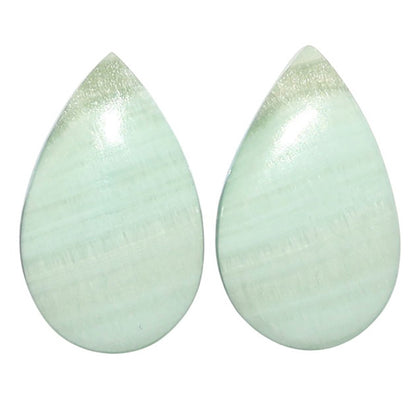 Saturn Chalcedony Pair 14.8x24.3x3.7 mm Pear Shape Polished Gemstone LS145-08550
