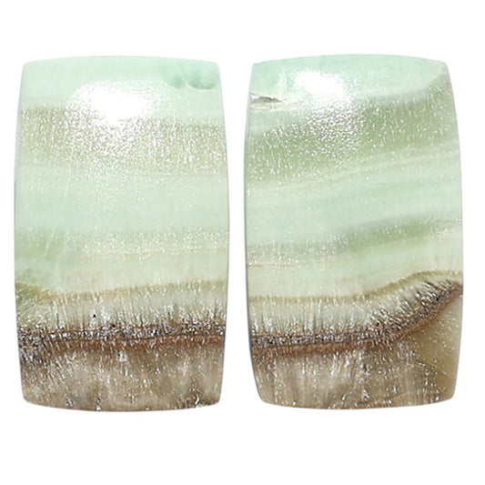 Saturn Chalcedony Pair 14x23x3 mm Cushion Shape Polished Gemstone LS145-08551