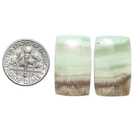 Saturn Chalcedony Pair 14x23x3 mm Cushion Shape Polished Gemstone LS145-08551