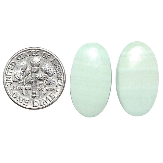 Saturn Chalcedony Pair 12.1x21.4x3.5 mm Oval Shape Polished Gemstone LS145-08553