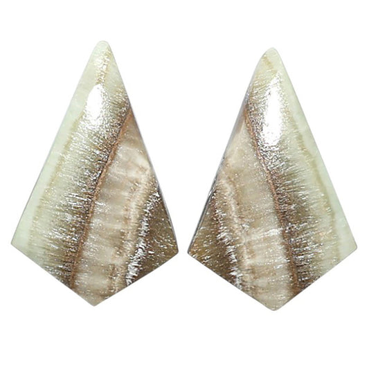 Saturn Chalcedony Pair 14x21.8x3 mm Fancy Shape Polished Gemstone LS145-08555